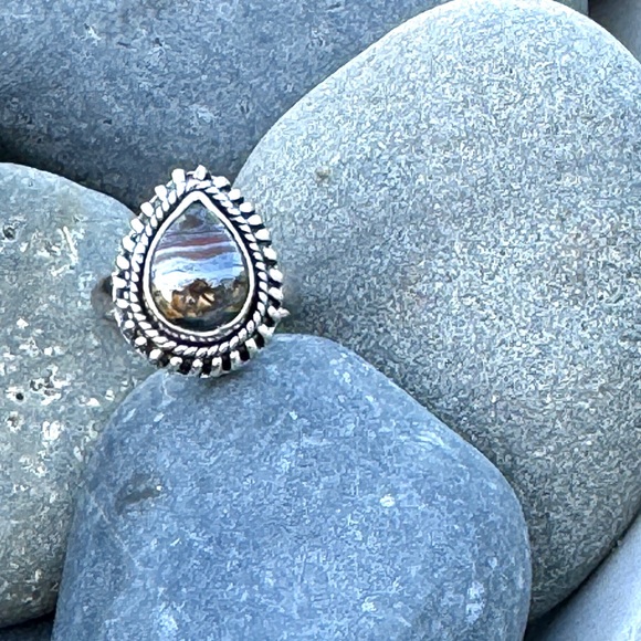 Sundance IRON TIGERS EYE ring sterling silver gemstone cats eye Quartz stone gem - Picture 5 of 9